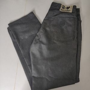 Men's VTG Moschino Black Leather Jeans Size 34